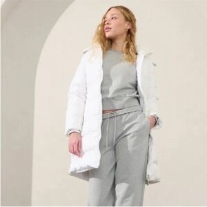 Athleta Downtown Parka White XL EUC